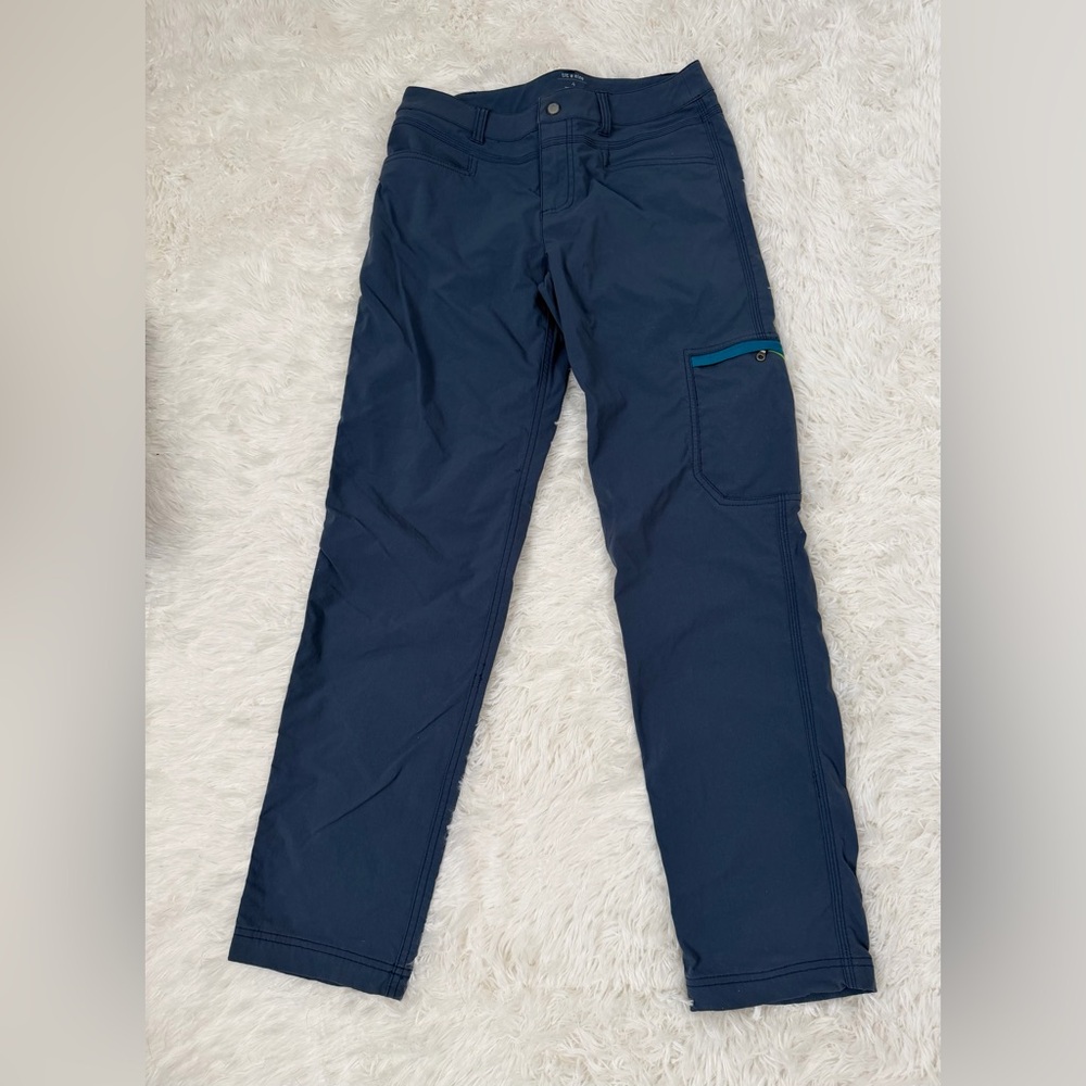 Title Nine Navy Blue Women's Outdoor Pants with Teal Zip Accent